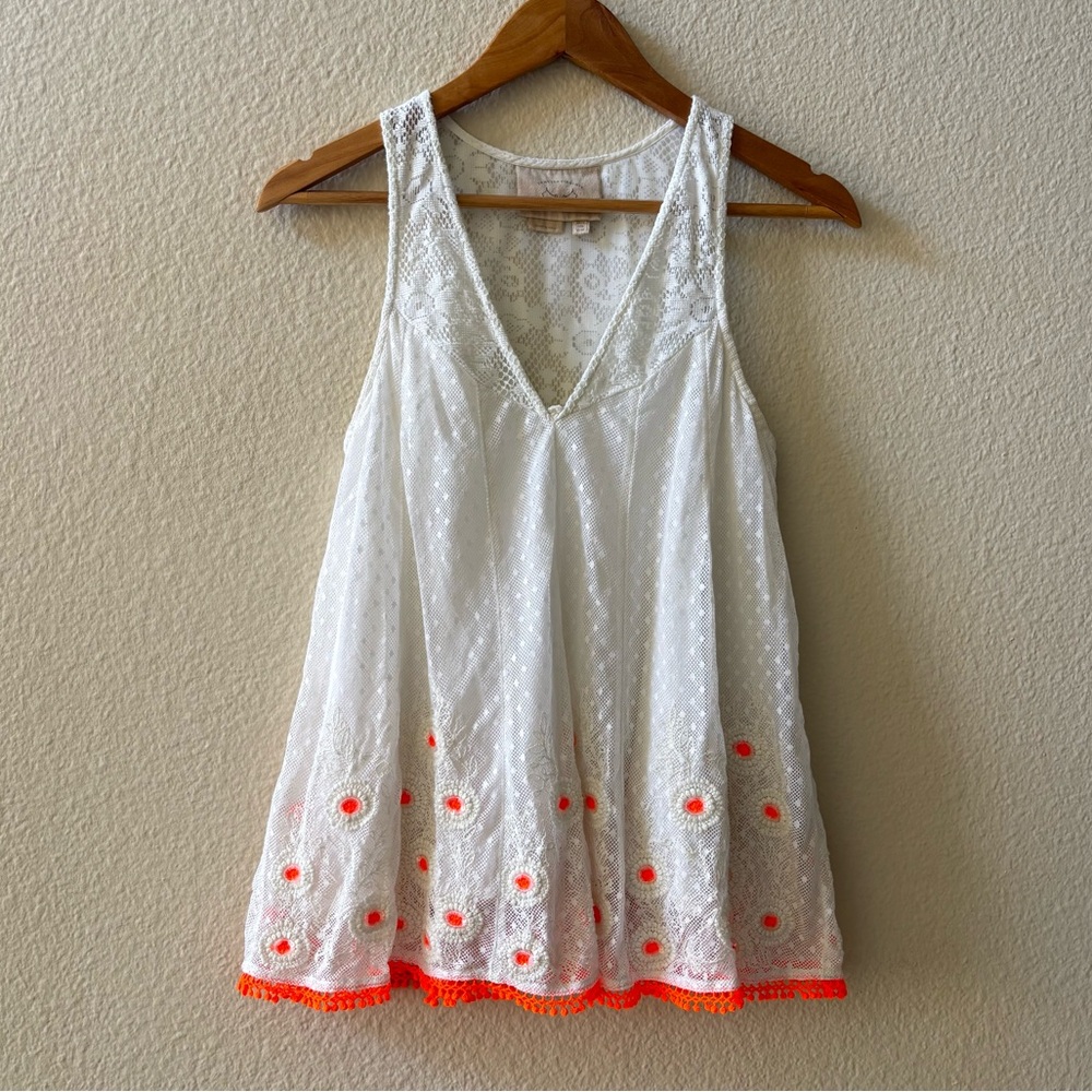 Anthropologie Vanessa Virginia Daisy Fields Top Lace